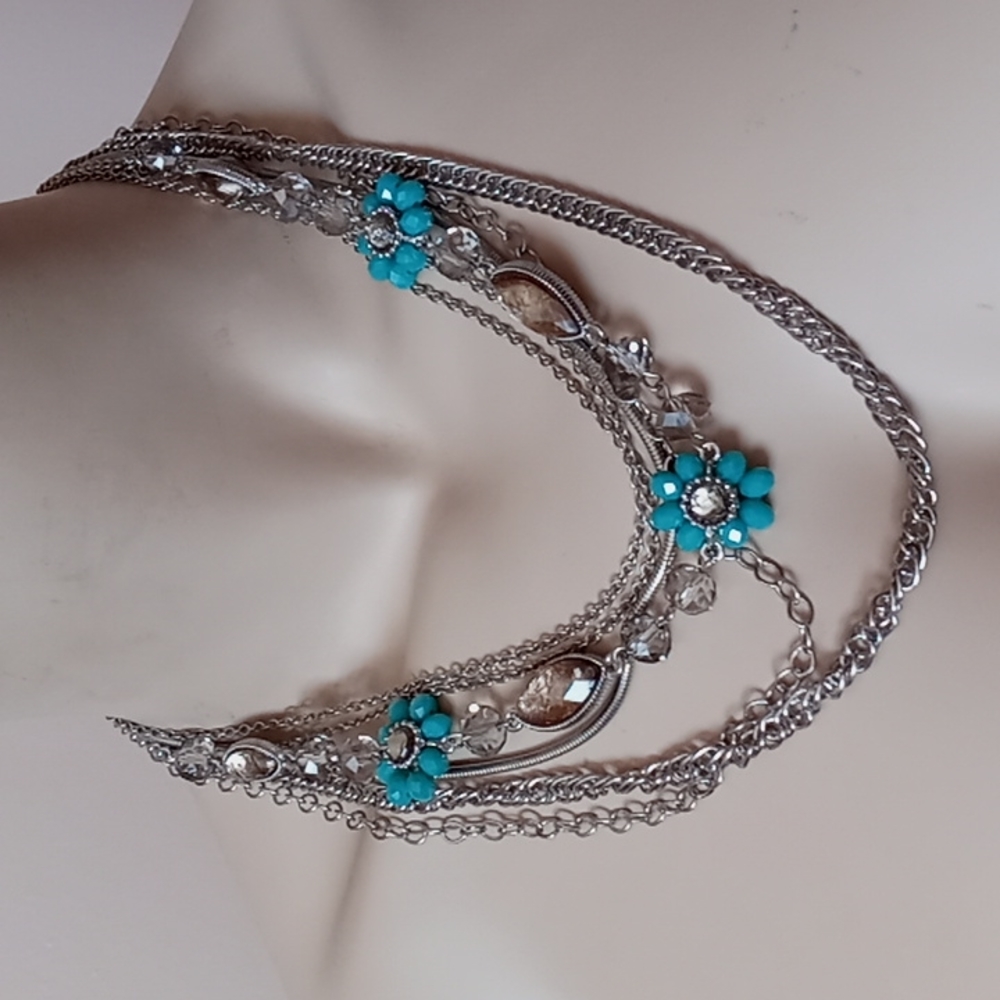 Vera Wang 6 Strand Necklace and Matching Earrings